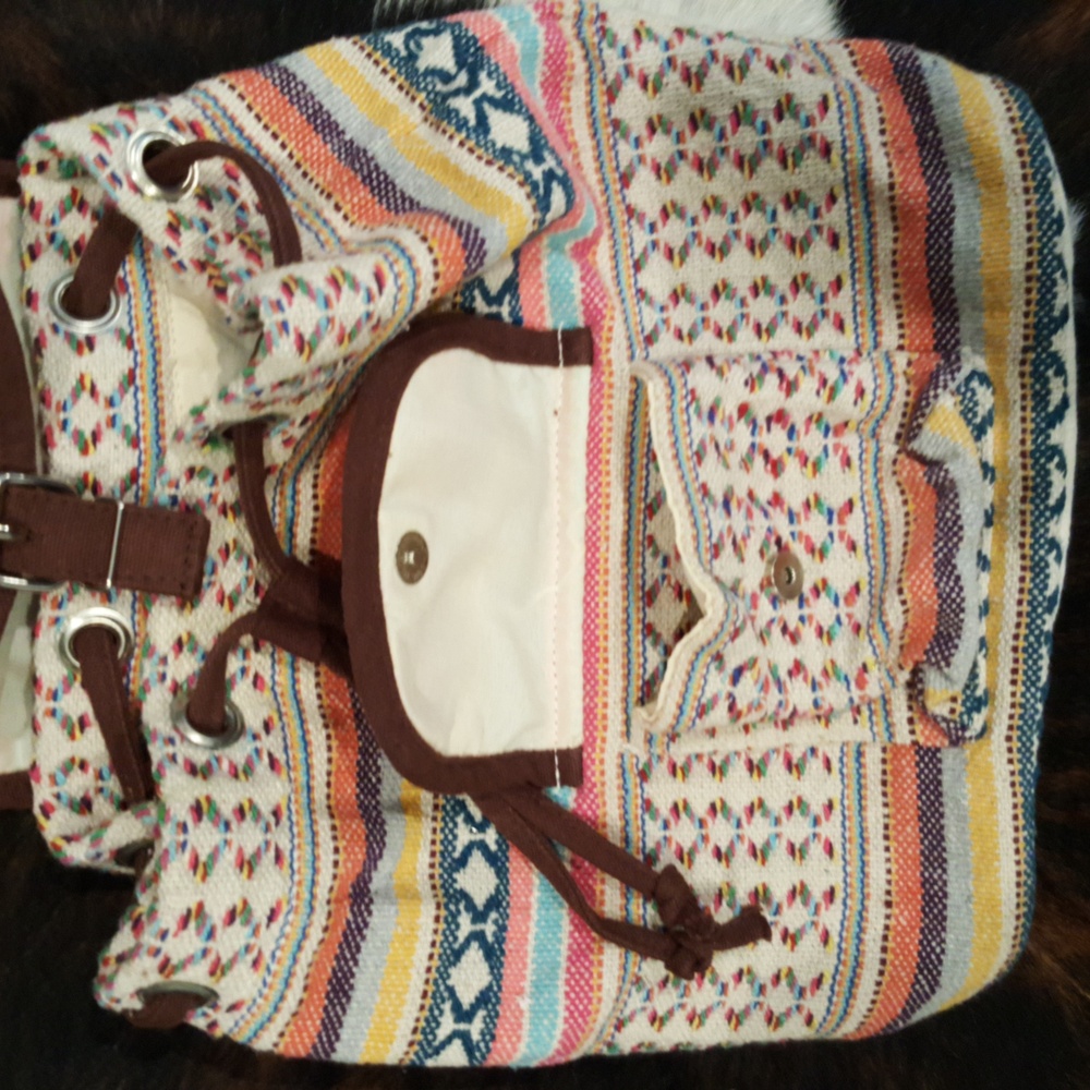 Boho Mini Backpack With Adjustable Straps And Sma… - image 3
